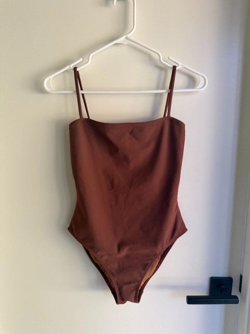 Nu Swim Straight One Piece in Cocoa - Size S